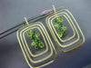 ESTATE 5.64CT DIAMOND & AAA PERIDOT & TSAVORITE 14K YELLOW GOLD HANGING EARRINGS