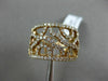 ESTATE LARGE & WIDE .97CT ROUND DIAMOND 18KT ROSE GOLD 3D OPEN FILIGREE FUN RING
