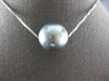 EXTRA LARGE .35CT DIAMOND & AAA TAHITIAN PEARL 18KT WHITE GOLD FLOATING PENDANT
