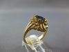 WIDE .84CT DIAMOND & AAA SAPPHIRE 14KT YELLOW GOLD PEAR SHAPE FLOWER LOVE RING