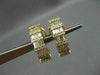ESTATE 1.75CT DIAMOND 14KT YELLOW GOLD BAGUETTE & ROUND HANGING EARRINGS 15722