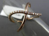 ESTATE WIDE .25CT ROUND DIAMOND 14KT ROSE GOLD 3D INFINITY X LOVE FUN RING