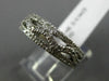 ESTATE .54CT ROUND DIAMOND 14KT WHITE GOLD OPEN 3 ROW WAVE ANNIVERSARY RING 6mm