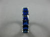 LARGE 6.24CT AAA PRINCESS SAPPHIRE 18KT WHITE GOLD 3D ETERNITY ANNIVERSARY RING