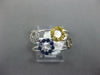 .51CT DIAMOND & AAA BLUE & YELLOW SAPPHIRE 18KT WHITE GOLD 3D FUN OLYMPIC RING
