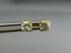 ESTATE .47CT ROUND DIAMOND 14KT YELLOW GOLD CLASSIC 4 PRONG STUD EARRINGS #7838