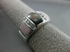 ESTATE WIDE .51CT DIAMOND & AAA MOTHER OF PEARL 14KT WHITE GOLD 3D COCKTAIL RING
