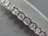 WIDE 2.0CT DIAMOND 14KT WHITE GOLD ROUND SEMI BEZEL ADJUSTABLE TENNIS BRACELET