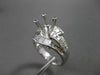 ESTATE WIDE .90CT DIAMOND 18KT WHITE GOLD 3D SEMI MOUNT ENGAGEMENT RING #18545