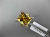 ESTATE LARGE 4.99CT DIAMOND & AAA CITRINE 14K WHTIE GOLD 3D CUSHION CUT FUN RING