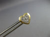 .22CT DIAMOND 14KT YELLOW GOLD 3D CLUSTER HEART SHAPE FILIGREE MILGRAIN EARRINGS