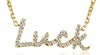 ESTATE .17CT DIAMOND 14KT YELLOW GOLD 3D CLASSIC GOOD LUCK FUN NECKLACE