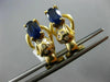 ESTATE 1.46CT DIAMOND & SAPPHIRE 14KT WHITE GOLD ETOILE CLIP ON HANGING EARRINGS