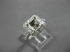 ESTATE WIDE .71CT DIAMOND 14KT WHITE GOLD SEMI MOUNT ENGAGEMENT RING #22027