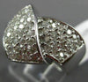 ESTATE LARGE 1.0CT DIAMOND 14KT WHITE GOLD 3D CRISS CROSS MULTI ROW V SHAPE RING