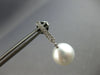 .16CT DIAMOND & AAA TAHITIAN PEARL 18K WHITE GOLD JOURNEY BAR HANGING EARRINGS