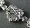 ESTATE LARGE 10.34CT ROUND BAGUETTE DIAMOND 18K WHITE GOLD HEART TENNIS BRACELET