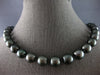 LARGE & LONG AAA TAHITIAN PEARL 14KT WHITE GOLD CLASSIC GRADUATING LOVE NECKLACE