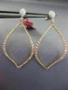 ESTATE LARGE 1.28CT WHITE & PINK DIAMOND 18KT WHITE & ROSE GOLD HANGING EARRINGS