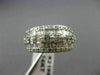 ANTIQUE WIDE 1.20CT BAGUETTE & ROUND DIAMOND 14KT WHITE GOLD WEDDING RING #21988