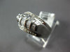 WIDE .52CT DIAMOND 14KT WHITE GOLD 3D CLASSIC ROUND & BAGUETTE ANNIVERSARY RING