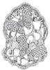 LARGE .95CT DIAMOND 14KT WHITE GOLD 3D MULTI HEART DOUBLE BUTTERFLY LOVE RING