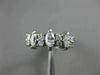 ESTATE .80CT ROUND & MARQUISE DIAMOND 14K WHITE GOLD 2 ROW ANNIVERSARY RING 1174