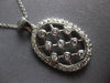 ESTATE .60CT DIAMOND 14KT WHITE GOLD 3D CRISS CROSS ETOILE OVAL FLOATING PENDANT