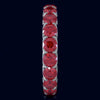 3.60CT AAA RUBY 14KT WHITE GOLD 3D CLASSIC SHARED PRONG ETERNITY FUN LOVE RING