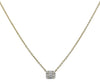 .33CT DIAMOND 18KT YELLOW GOLD ROUND & BAGUETTE SQUARE RECTANGULAR LOVE NECKLACE