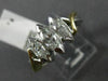 ESTATE WIDE .93CT DIAMOND 14K TWO TONE GOLD 3D 3 STONE INFINITY ANNIVERSARY RING