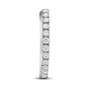 ESTATE 1.50CT DIAMOND 14K WHITE GOLD 3D CLASSIC INSIDE OUT HOOP HANGING EARRINGS