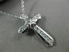 ESTATE LARGE .60CT DIAMOND 14KT WHITE GOLD CLASSIC X DESIGN CROSS PENDANT #20309