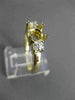 ESTATE .37CT DIAMOND 14KT YELLOW GOLD 3 STONE SEMI MOUNT ENGAGEMENT RING #18365