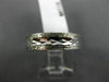 ESTATE 14KT WHITE GOLD FILIGREE MILGRAIN HAMMERED WEDDING ANNIVERSARY RING #1054