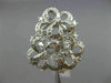ESTATE LARGE 1CT ROUND DIAMOND 14KT WHITE GOLD 3D BUTTERFLY FLOWER FUN LOVE RING