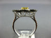 2.22CT WHITE BLACK & FANCY YELLOW DIAMOND 18KT WHITE GOLD FLOWER INFINITY RING