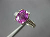 LARGE 2.66CT DIAMOND & AAA PINK SAPPHIRE 14KT WHITE GOLD ENGAGEMENT RING #26911