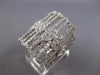 EXTRA LARGE 2.16CT DIAMOND 18KT WHITE GOLD 3D MULTI BAR PEAR SHAPE COCKTAIL RING