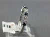ESTATE .40CT DIAMOND & AAA SAPPHIRE 14KT WHITE GOLD FLOWER BUTTERFLY LOVE RING