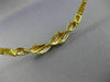 ESTATE 1.80CT DIAMOND 18KT YELLOW GOLD 3D CLASSIC ROPE SWIRL LINK NECKLACE #5535
