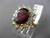 LARGE 7.10CT DIAMOND & RHODOLITE 14K ROSE GOLD 3D PRINCESS DIANA ENGAGEMENT RING