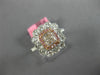 GIA WIDE 1.51CT MULTI COLOR DIAMOND 18K WHITE & ROSE GOLD FLOWER ENGAGEMENT RING