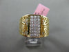 ESTATE WIDE .72CT DIAMOND 14KT WHITE & YELLOW GOLD 3D HANDCRAFTED FILIGREE RING