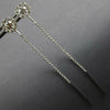 .76CT DIAMOND 14K WHITE GOLD 3D SOLITAIRE FLOWER CHANDELIER FUN HANGING EARRINGS