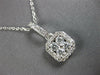 ESTATE .35CT DIAMOND 14KT WHITE GOLD CLUSTER INVISIBLE SQUARE FLOATING PENDANT