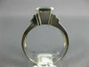 ESTATE LARGE 1.65CT AAA EMERALD 18KT WHITE GOLD SOLITAIRE BEZEL ENGAGEMENT RING