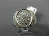 ESTATE WIDE .70CT DIAMOND 18K WHITE GOLD 3D OVAL CLUSTER COCKTAIL RING #17667