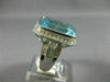EXTRA LARGE 21.26CT DIAMOND & AAA BLUE TOPAZ 18KT WHITE GOLD 3D ENGAGEMENT RING