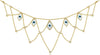 .36CT DIAMOND & AAA MOTHER OF PEARL 14KT YELLOW GOLD MULTI EVIL EYE FUN NECKLACE